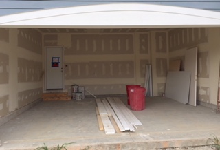 Roomy 2 car garage with